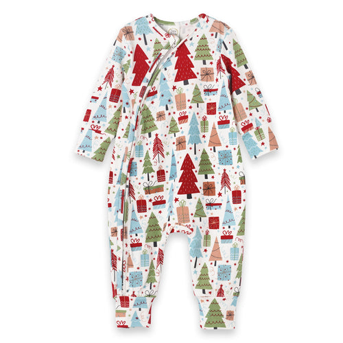 Christmas Merry Baby Bamboo Zipper Romper - Family Matching