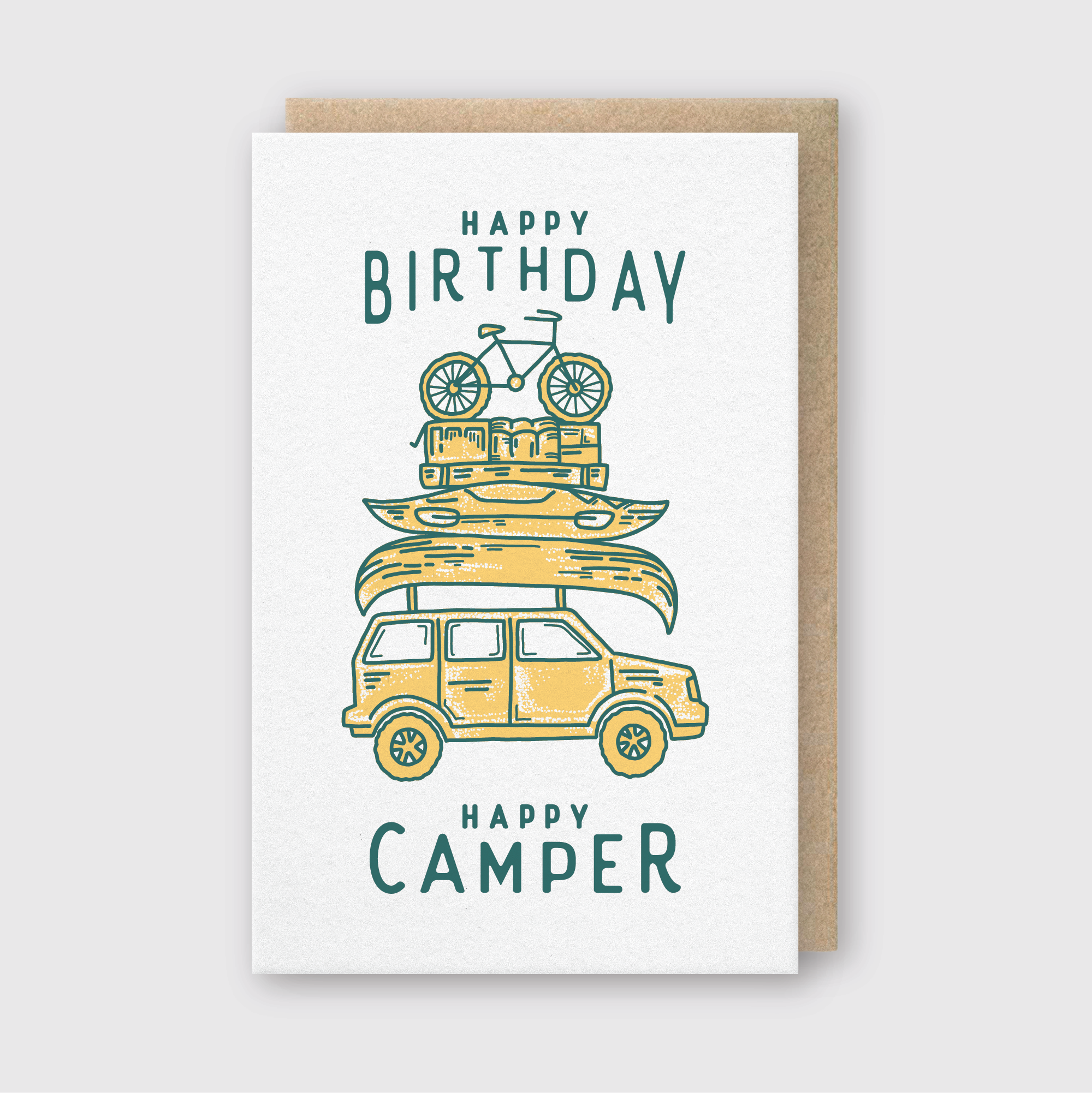 Happy Camper Birthday Greeting Card