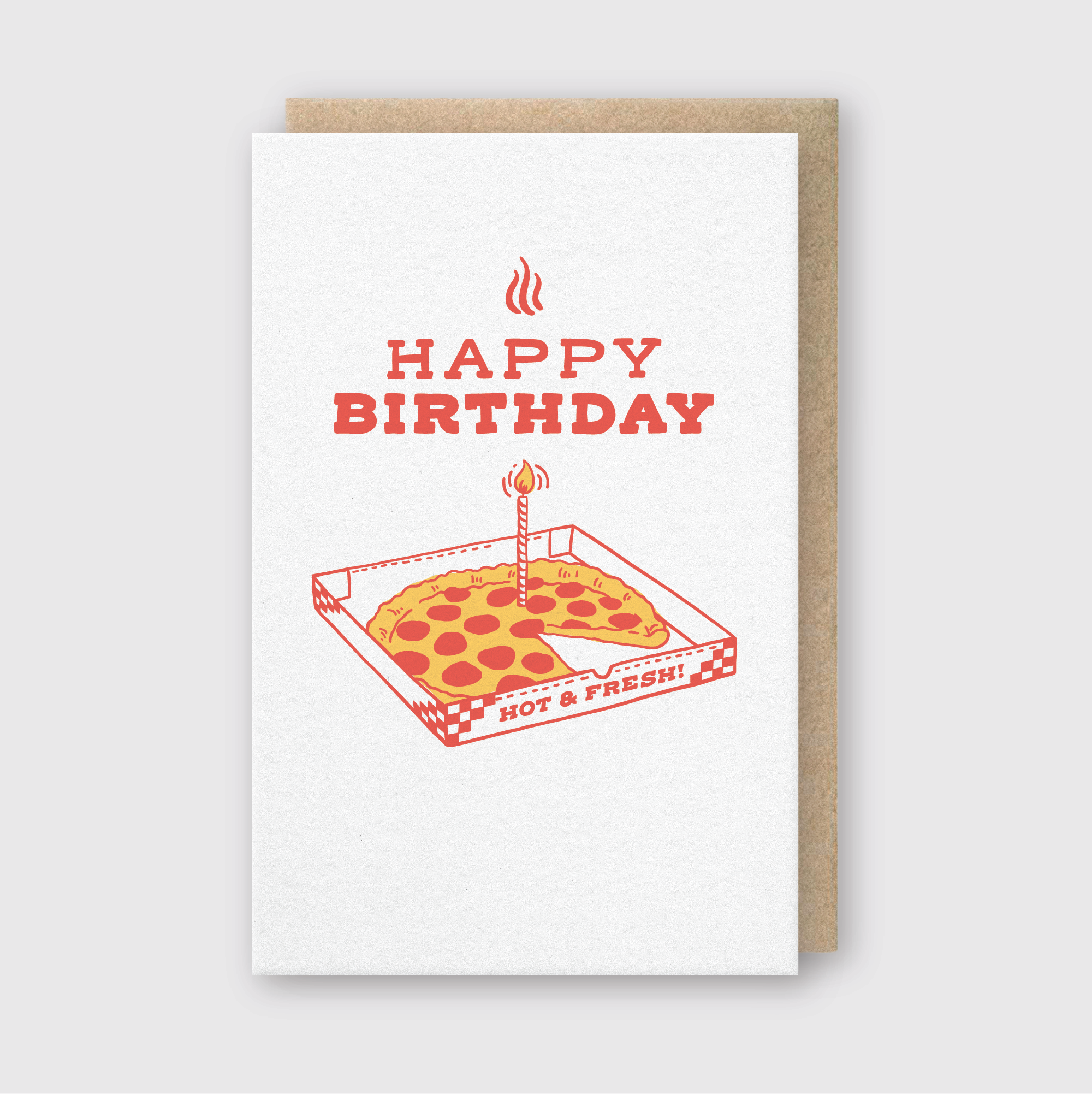 Pizza Birthday Greeting Card