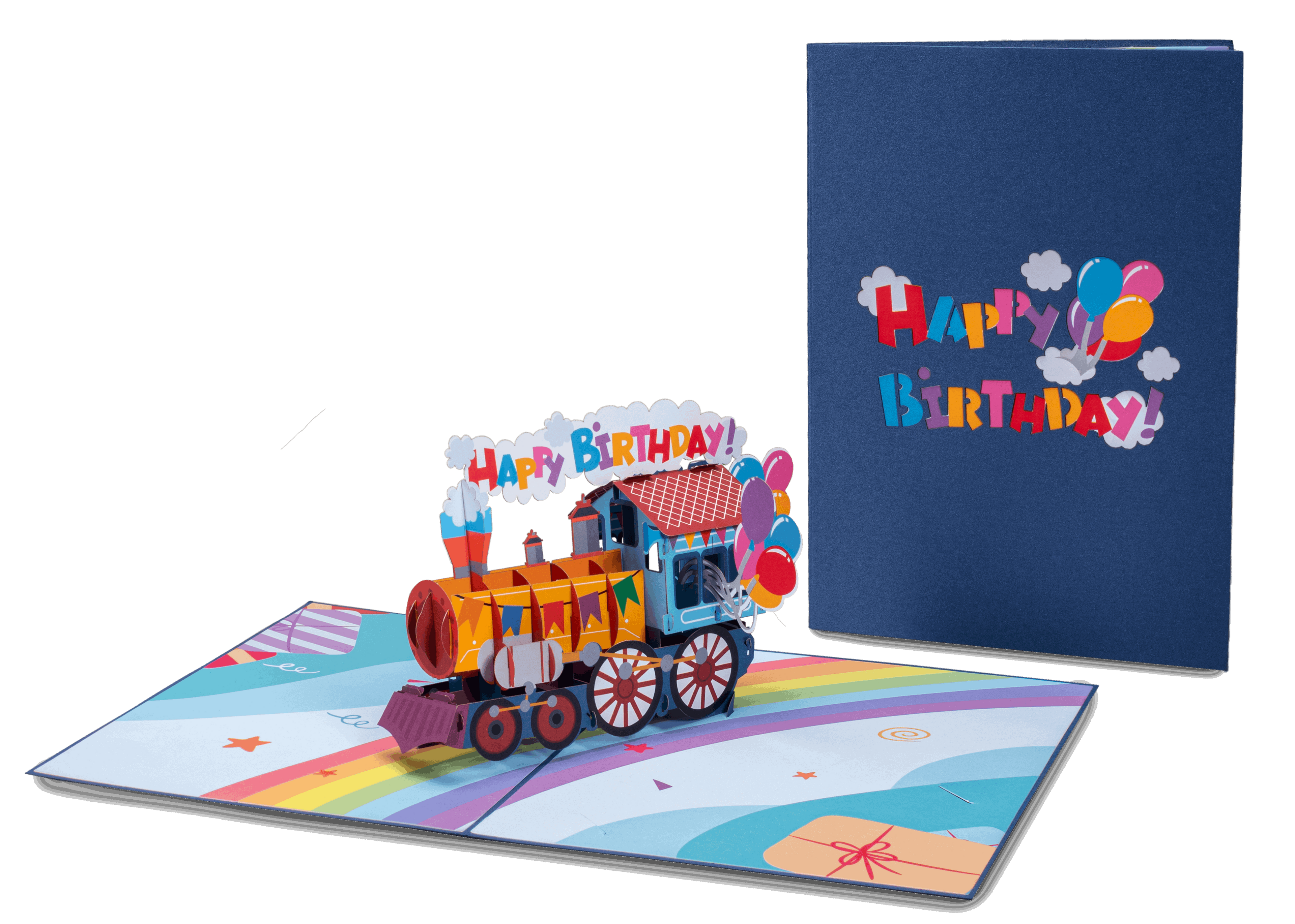Happy Birthday Train Pop Up Card