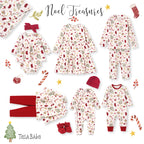 Bamboo Holiday Baby Zip Romper – Christmas One-Piece Pajamas - Noel