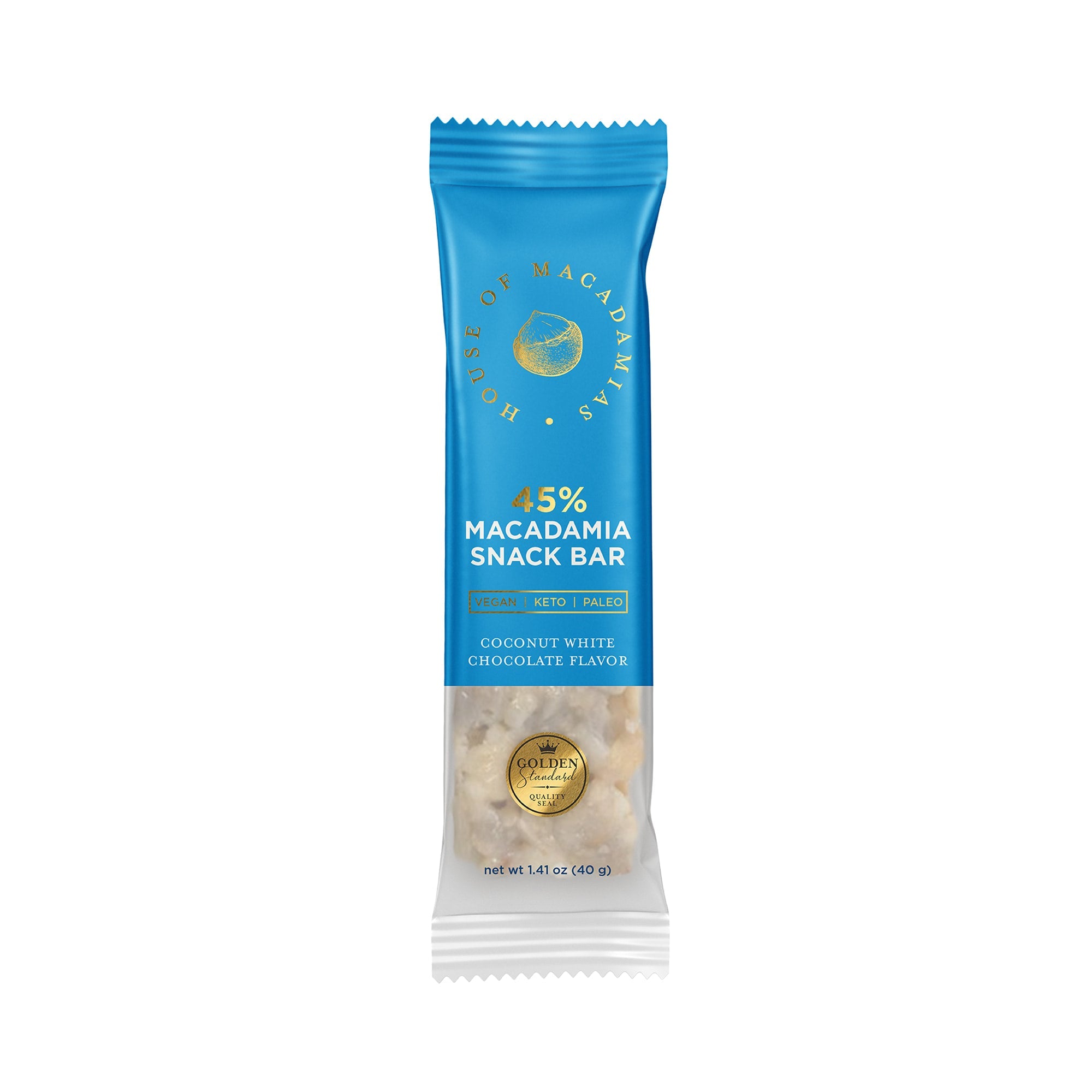 Coconut White Chocolate Macadamia Nut Snack Bar (12 Bars)