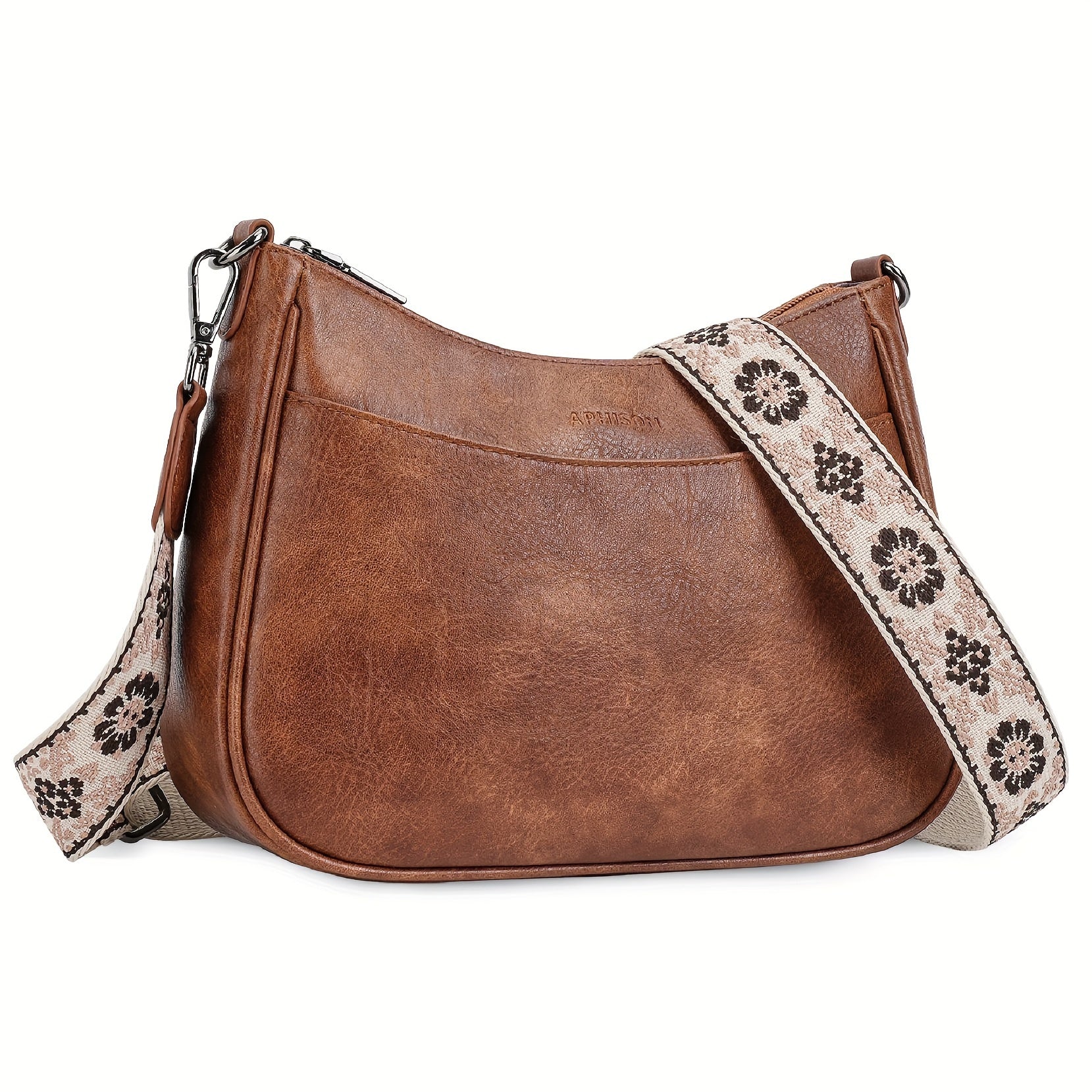 Vintage Crossbody Bag Chic Shoulder Purse Adjustable Strap