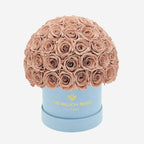 Classic Light Blue Suede Superdome Box | Sand Roses