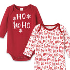 Christmas Set Of 2 Bodysuits Ho-Ho-Ho
