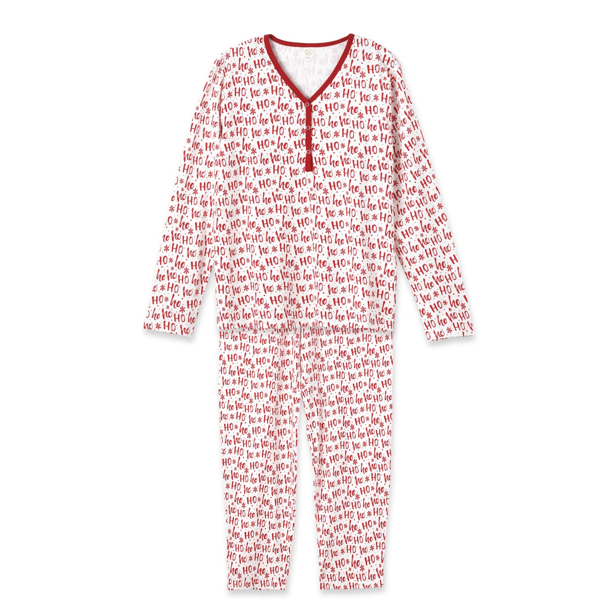 Christmas Bamboo Women's Pajama Set Ho-Ho-Ho