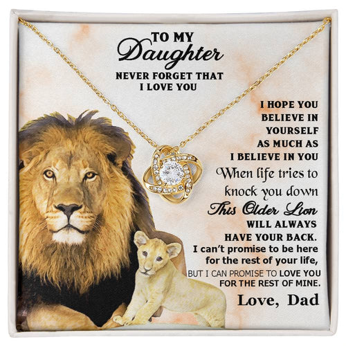 03 Love Knot - Gift for Daughter From Mom, Daughter Mother Necklace, Daughter Gift From Mom, to My Daughter, Daughters Birthday, Unique, Grown Up Daughter