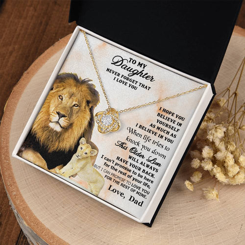 03 Love Knot - Gift for Daughter From Mom, Daughter Mother Necklace, Daughter Gift From Mom, to My Daughter, Daughters Birthday, Unique, Grown Up Daughter