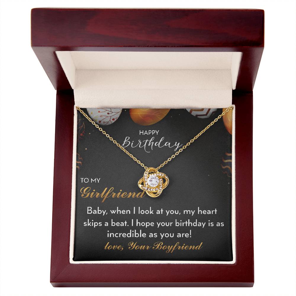 Happy Birthday - to My Girlfriend - 925 Sterling Silver Pendant