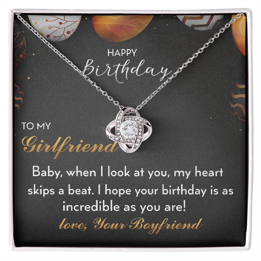 Happy Birthday - to My Girlfriend - 925 Sterling Silver Pendant