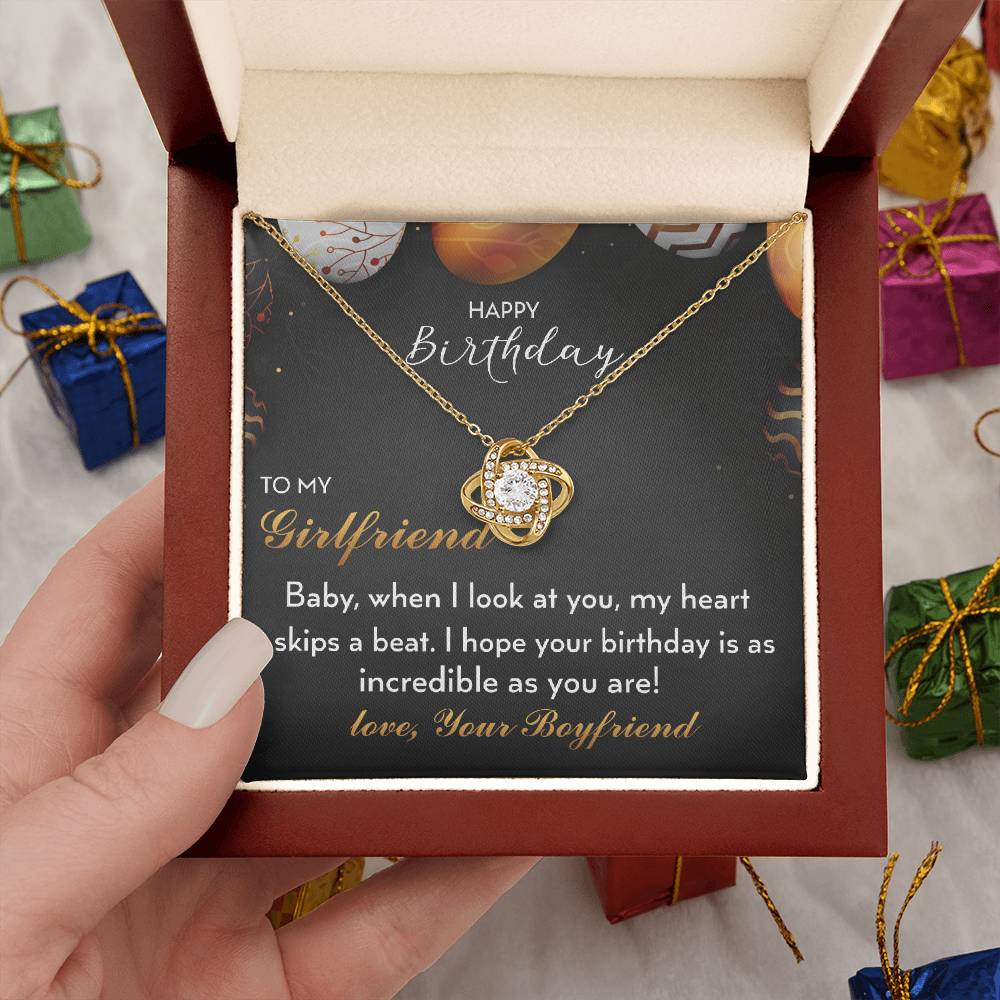 Happy Birthday - to My Girlfriend - 925 Sterling Silver Pendant
