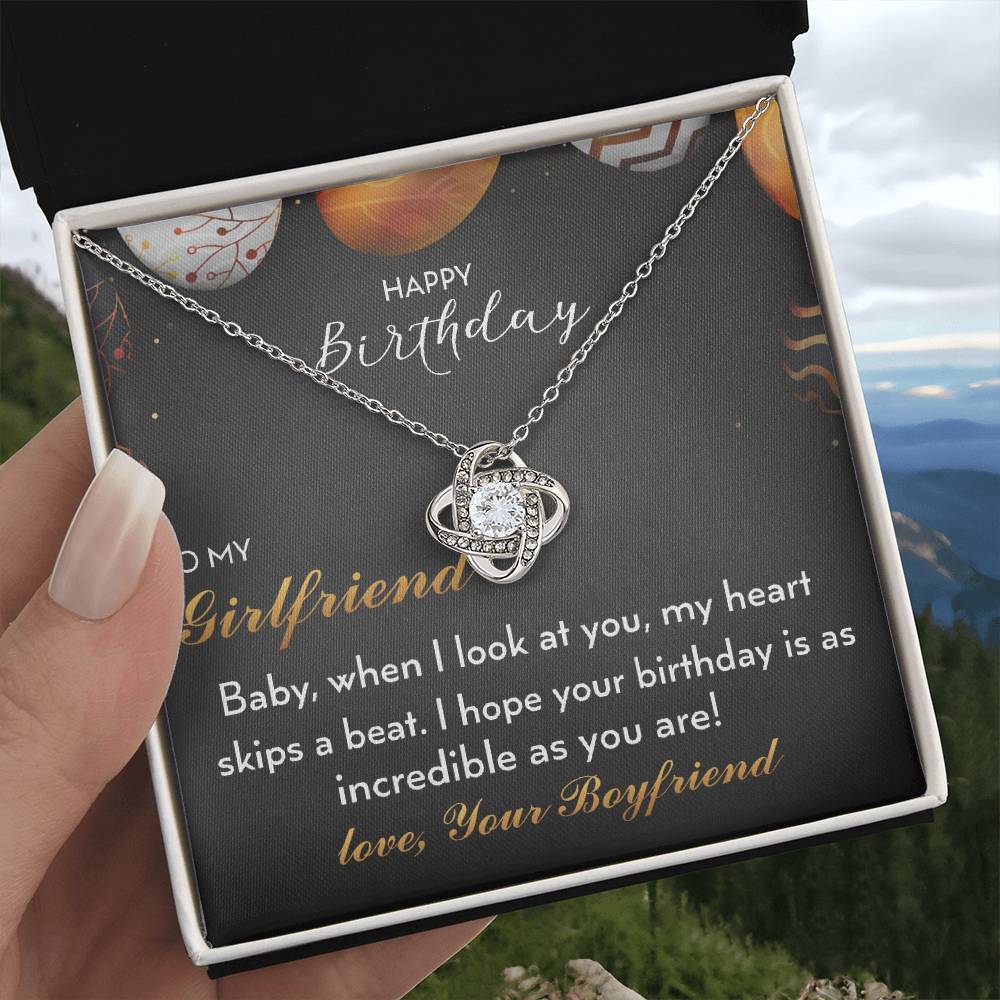 Happy Birthday - to My Girlfriend - 925 Sterling Silver Pendant